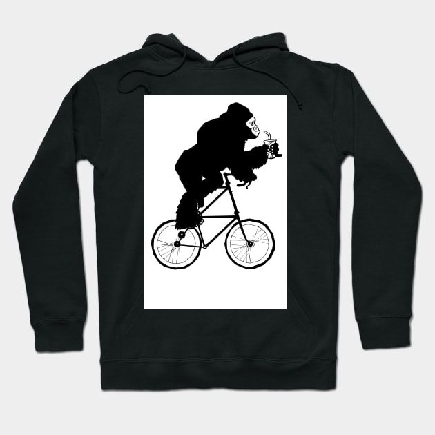 The Gorilla Tall Bike Hoodie by grosvenordesign